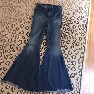 Free People High Rise Flare Jeans